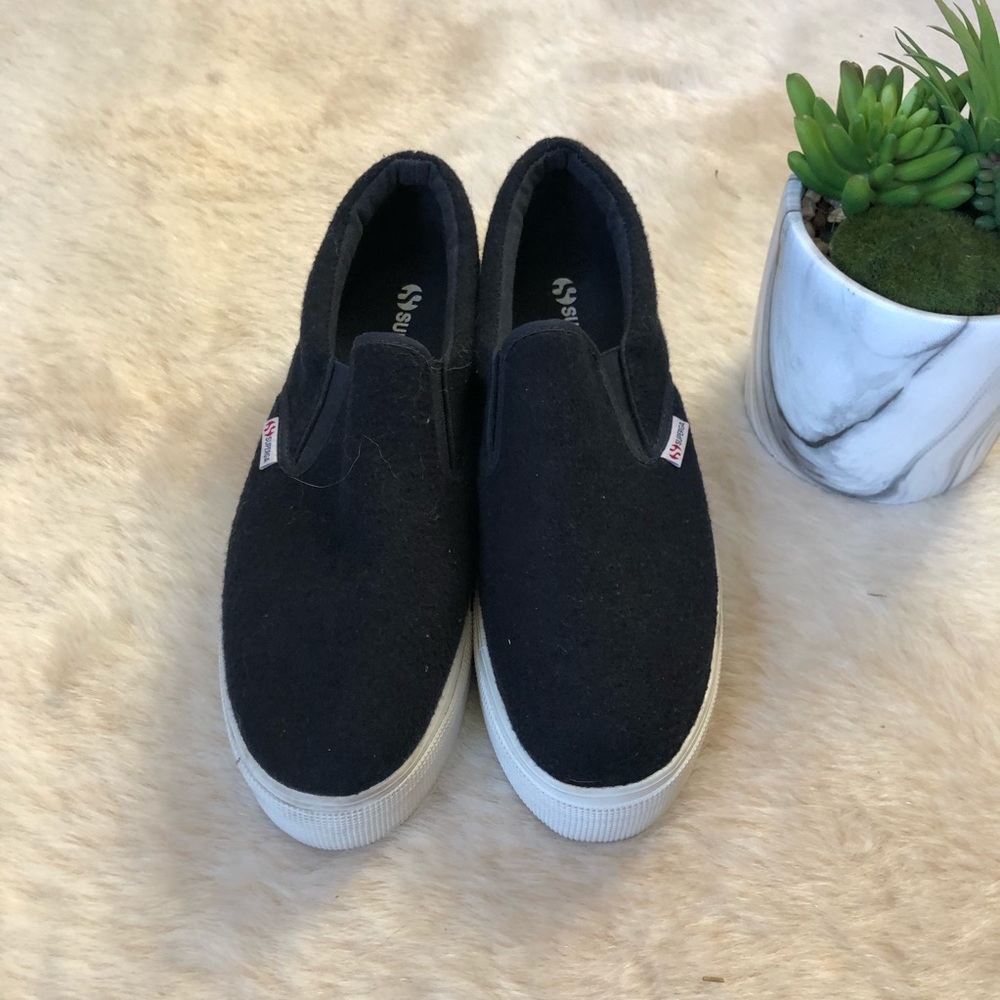 Superga Platform Slip On Fuzzy Textured Sneakers - image 2